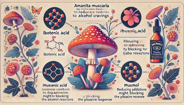 Adicción al alcohol y agárico de mosca