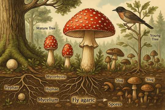 Amanita nell'ambiente naturale: ciclo vitale e ruolo nell'ecosistema