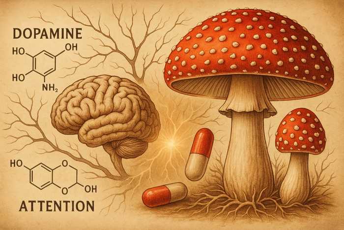 Amanita & Dopamine Balance: Natural Attention Support