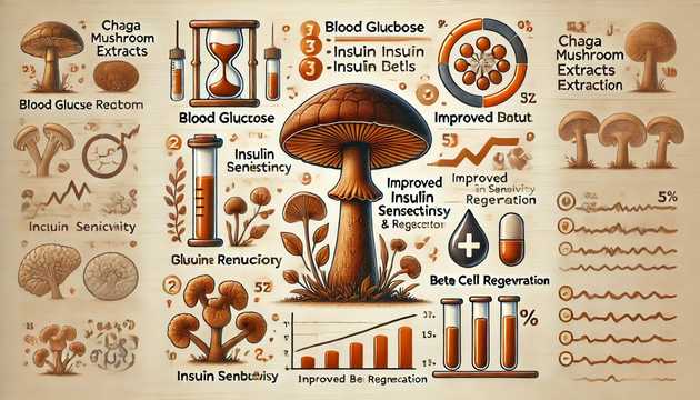 השפעות של תמצית צ'אגה על רמות הגלוקוז, הפרשת אינסולין ובריאות הלבלב